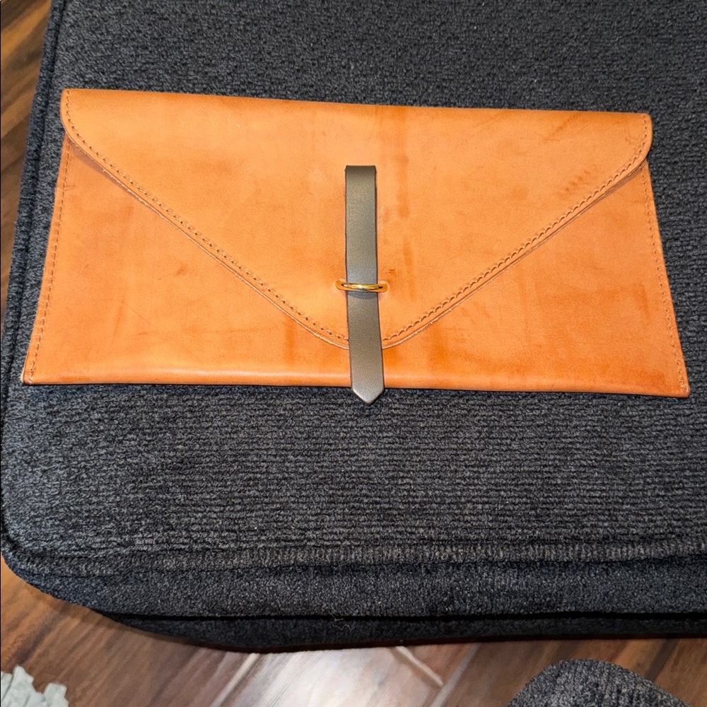 Peter Nappi Envelope Clutch with Strap Closure